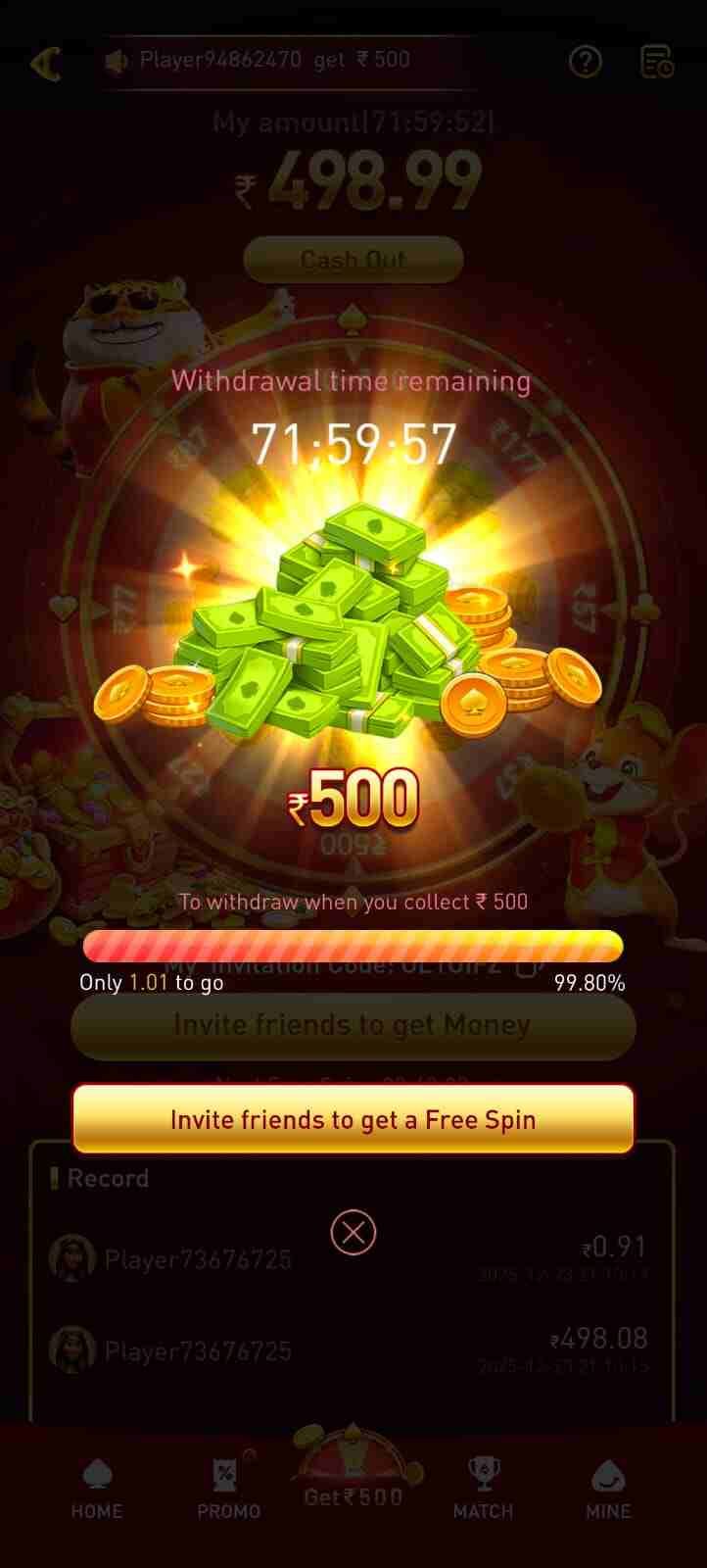 YY6 game login screen and app interface